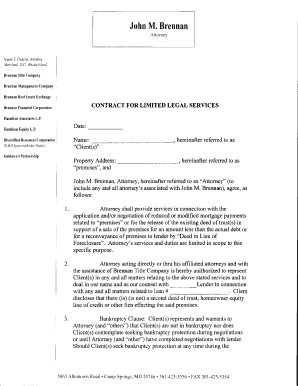 Contract for Limited Legal Services