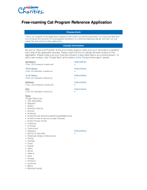 Free-Roaming Cat Program Application