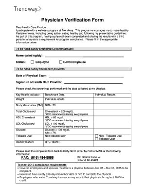 Physician Verification Form