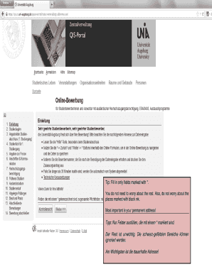 Studentenvisumantragsformular