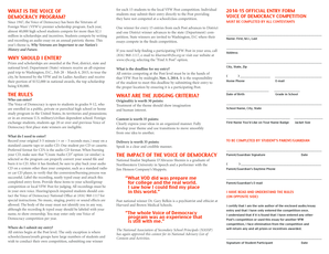Voice of Democracy Competition Entry Form