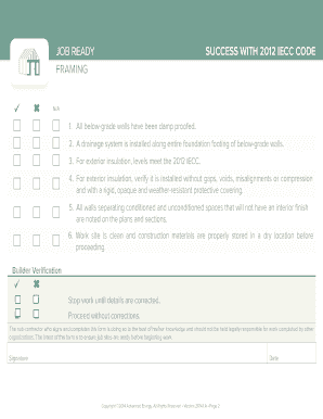 2012 IECC Framing Compliance Form
