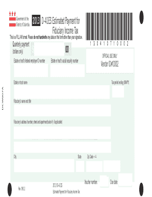 DC 2013 Fiduciary Income Tax Payment Form
