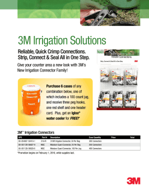 3M Irrigation Connector Order Form