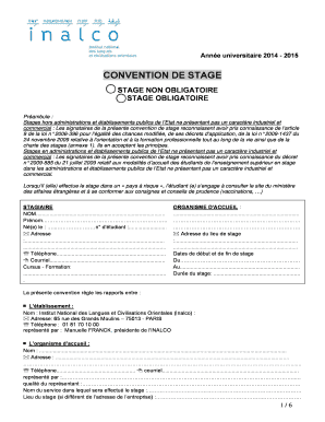 Convention de stage