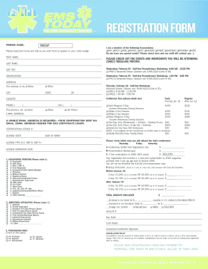 EMS Conference Registration Form
