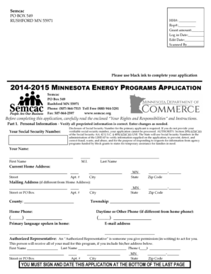 Minnesota Energy Programs Application