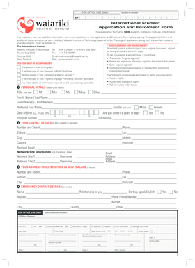 International Student Application and Enrolment Form