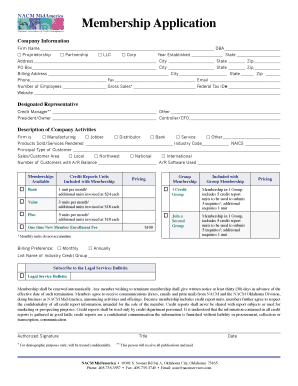 NACM MidAmerica Membership Application