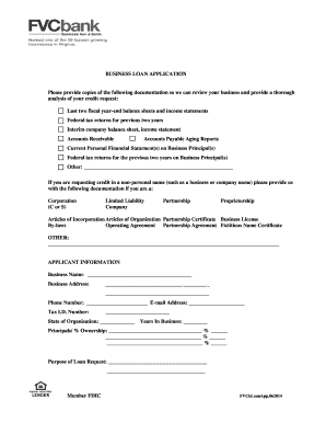 Business Loan Application Form