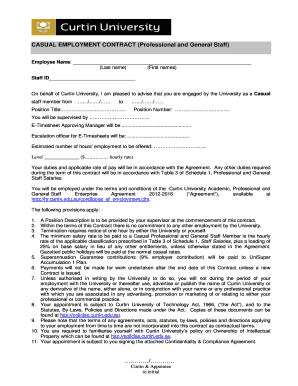 Casual Employment Contract