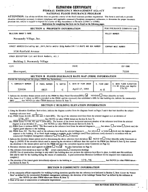 Elevation Certificate