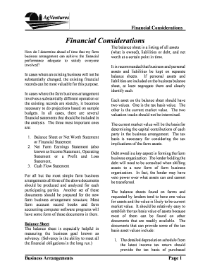 Farm Financial Statement Guide