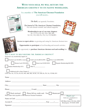 American Chestnut Foundation Membership Form