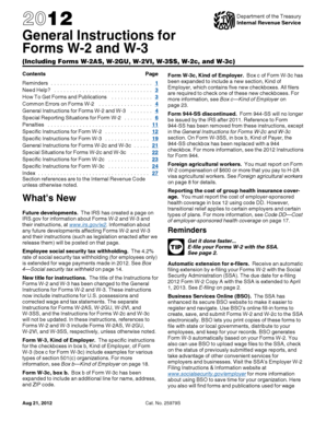 General Instructions for Forms W-2 and W-3
