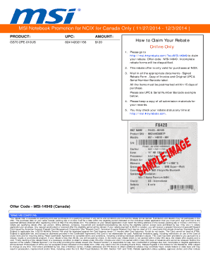 Rebate Form February 1-09. Verticle rebate template