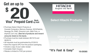 Hitachi Product Rebate Form