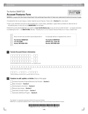 The Hartford SMART529 Account Features Form