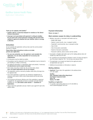 GeoBlue Xplorer Health Insurance Application
