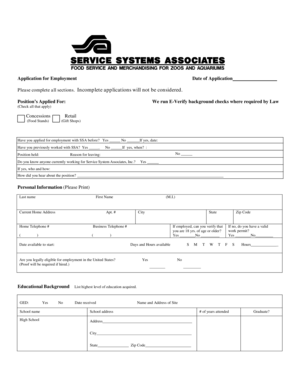 Application for Employment