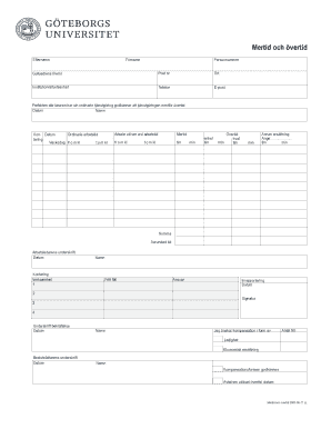 Swedish Teacher Overtime Compensation Form