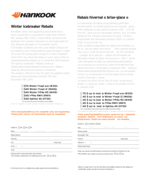 Hankook Tire Winter Icebreaker Rebate Form