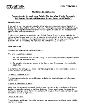 Media strategy example pdf - Appl form guidance for works on ROW TTROWK 01-12.doc - publicrightsofway onesuffolk