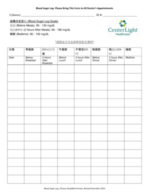 online blood sugar log