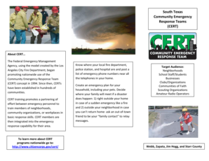 South Texas CERT Emergency Response Form