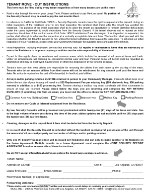 Tenant Move-Out Instructions