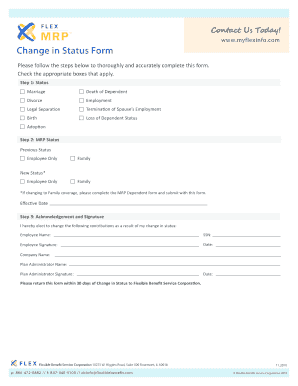 Change in Status Form