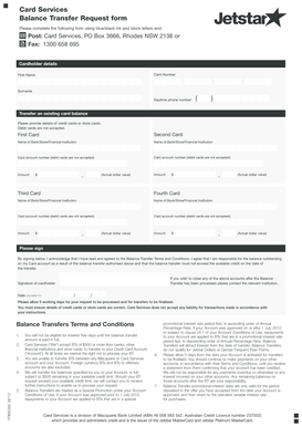 Balance Transfer Request Form