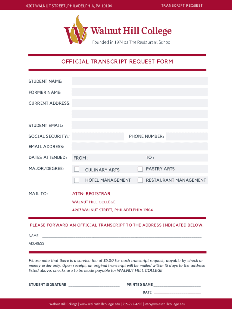 TRANSCRIPT REQUEST FORM - jwcc Preview on Page 1