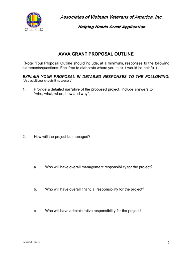 Fillable Online AVVA Forms - Associates of Vietnam Veterans of America ...