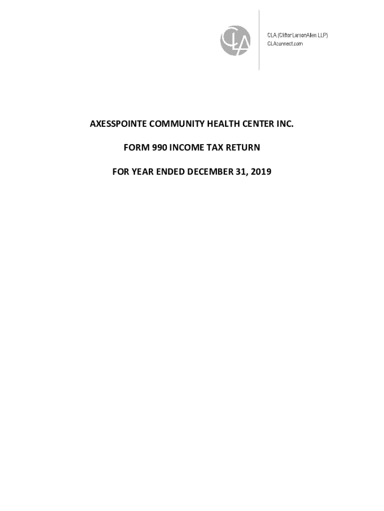 Fillable Online AXESSPOINTE COMMUNITY HEALTH CENTER INC. FORM 990