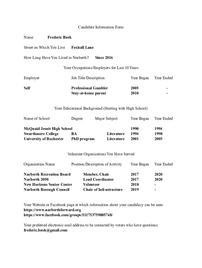 Form preview