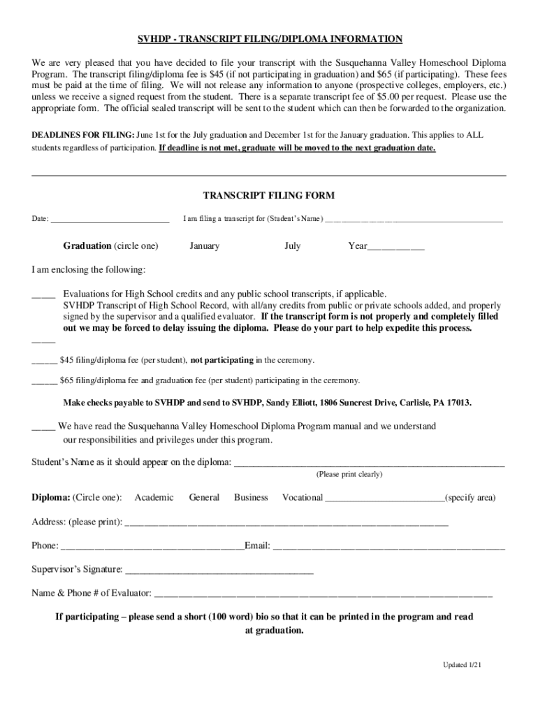 Fillable Online Free High School Transcript Templates - HSLDAHomeschool ... image.