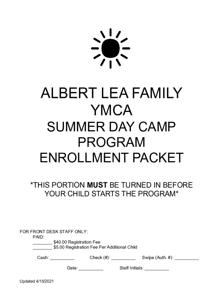 Fillable Online ALBERT LEA FAMILY YMCA Fax Email Print