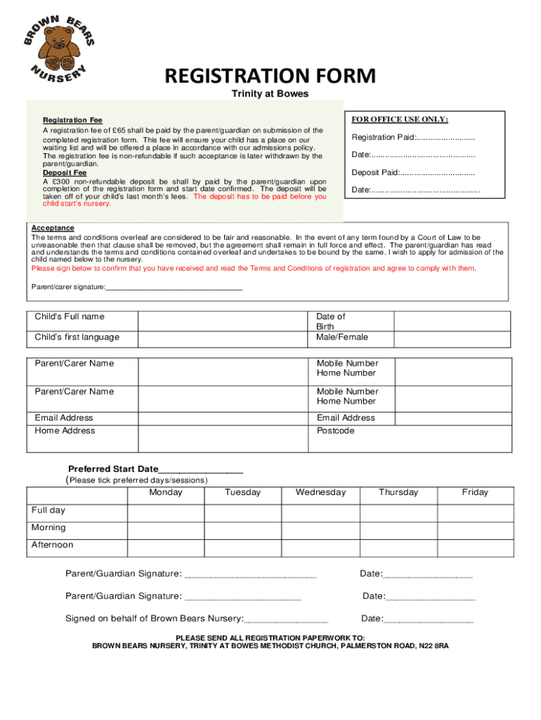 Fillable Online Registration Continuing EducationRegistrationMedical Center of TrinitySEC