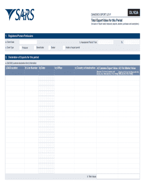 Diamond Export Levy Form