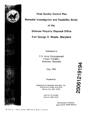 Fillable Online quality control plan - United States Army Fax Email ...