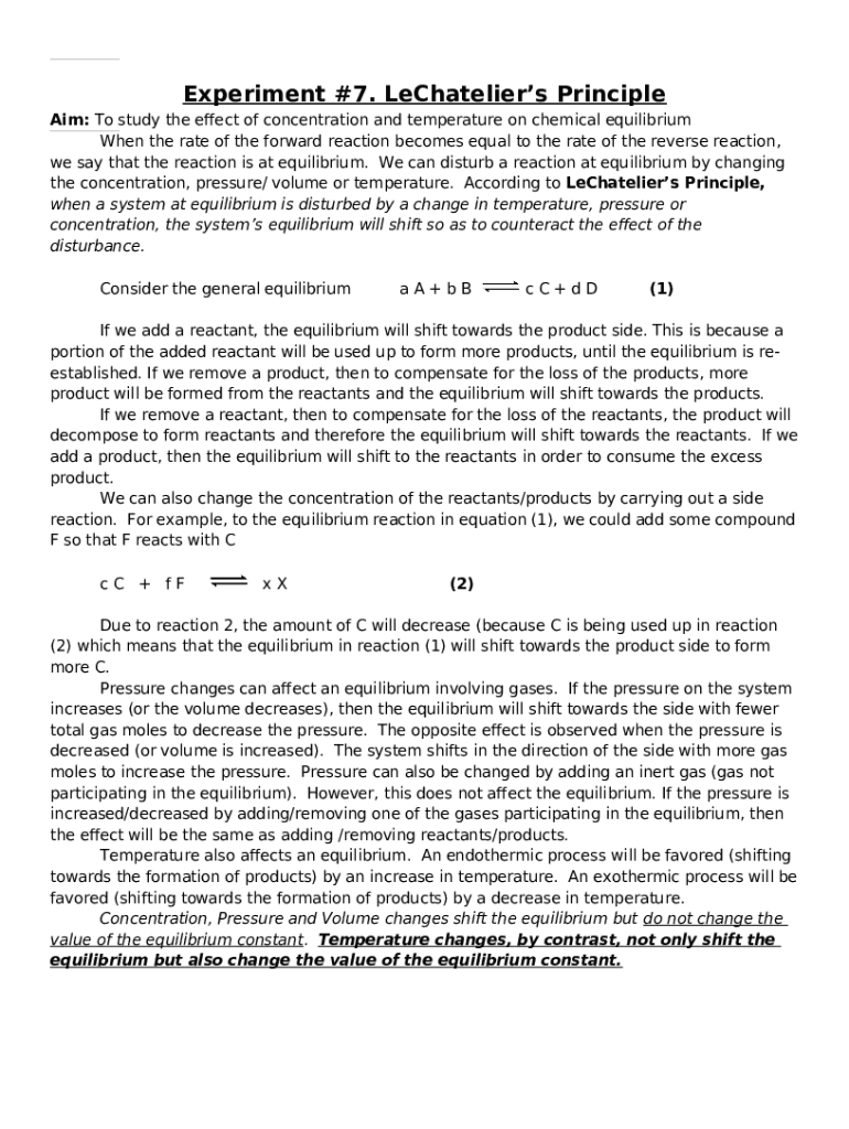 Lab report Le Chatelier's Principle; Buffers StuDocu blogs nvcc