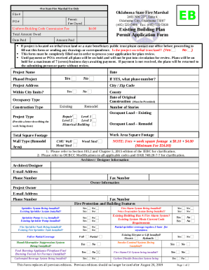 Oklahoma State Fire Marshal Permit Application Form