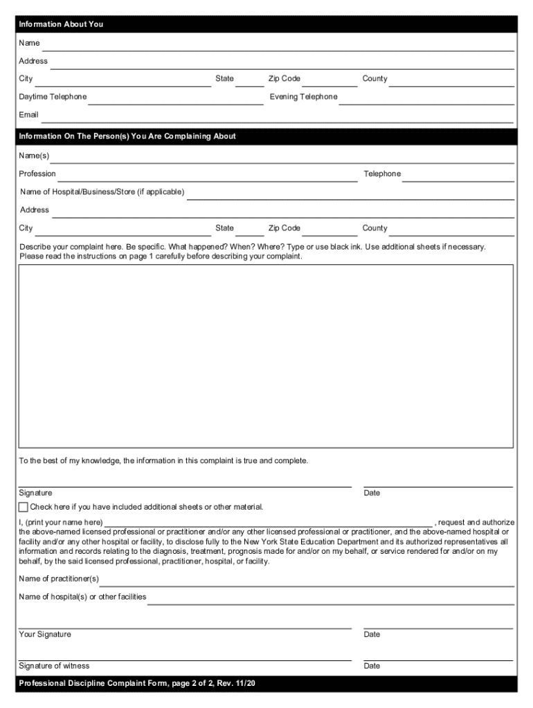 professional discipline nysed Preview on Page 1