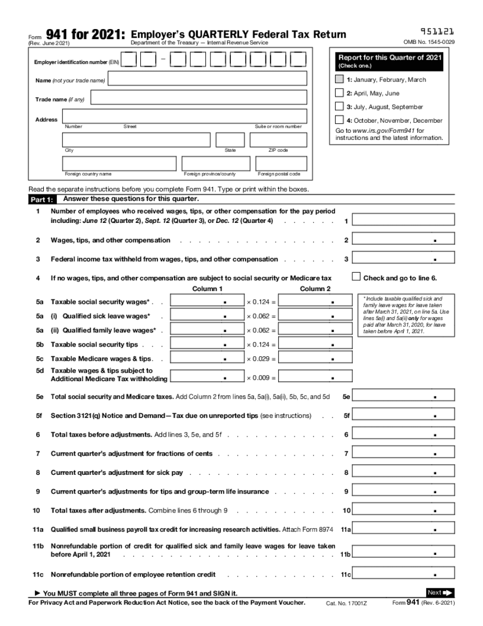 Fill In Form 941
