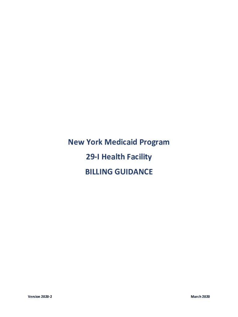 Fillable Online NYS Medicaid General Billing GuidelinesNYS Medicaid