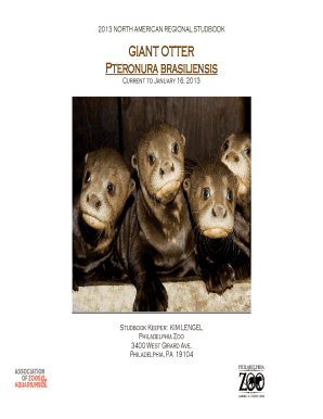 Fillable Online United States Giant Otter Population - ZooChat Fax