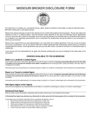 Broker Disclosure Form - portrait format
