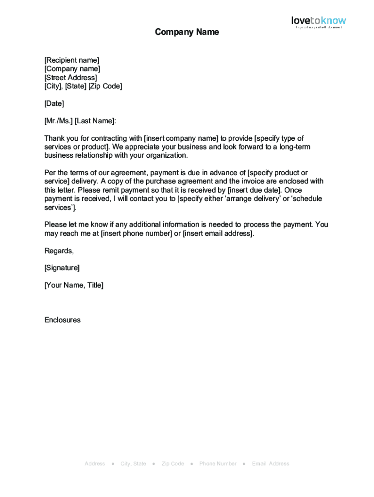 Fillable Online Advance Payment Request Letter. Advance Payment Request