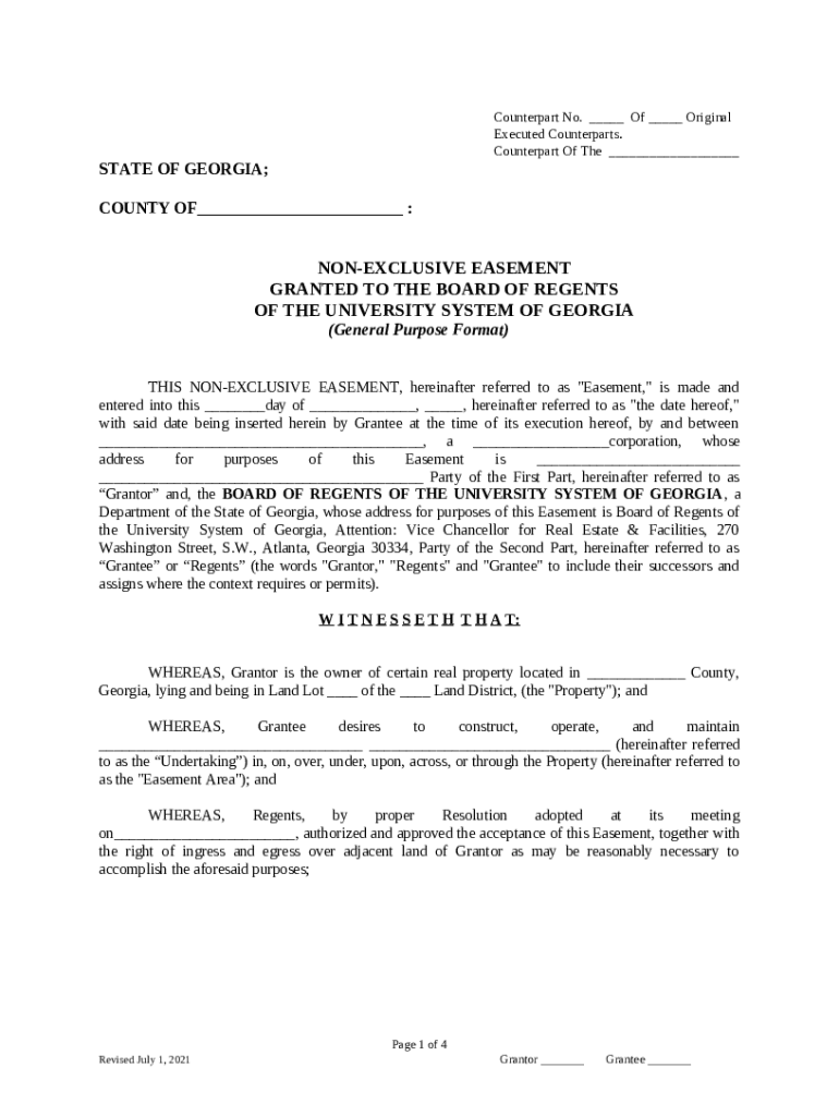 NONEXCLUSIVE EASEMENT Doc Template pdfFiller